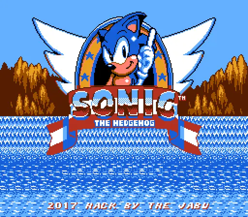 Refizeram o Sonic para o NES Tela de título de Sonic The Hedgehog para o NES por Jabu