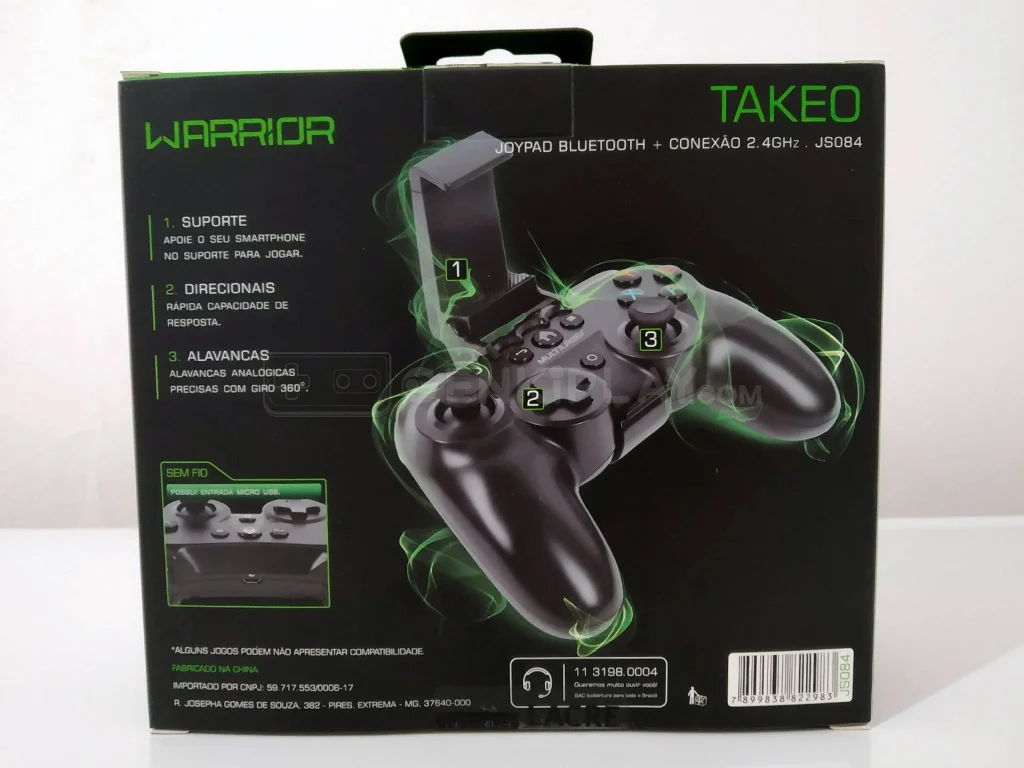 Gamepad Warrior Takeo (JS084) para Android com Bluetooth e USB para PC é bom? compartilhei networks analise gamepad warrior takeo js084 multilaser 03