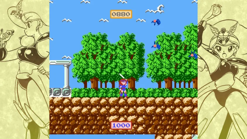 Cenários lindos e coloridos em The Wing of Madoola - SUNSOFT is Back! Retro Game Selection
